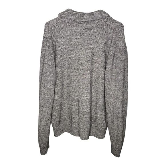 Gap grey button front shawl cardigan sweater size large - Picture 2 of 5